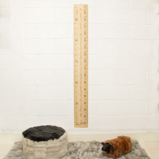 Standard Deluxe Ash Vintage Ruler Height Chart