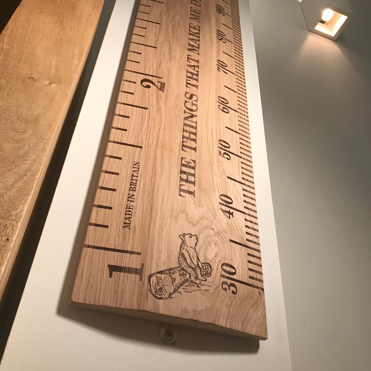 Standard Deluxe Oak Vintage Ruler Height Chart