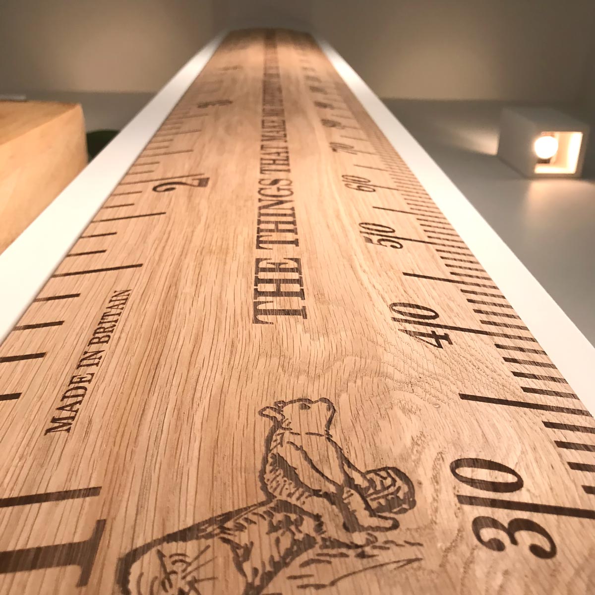 Standard Deluxe Oak Vintage Ruler Height Chart