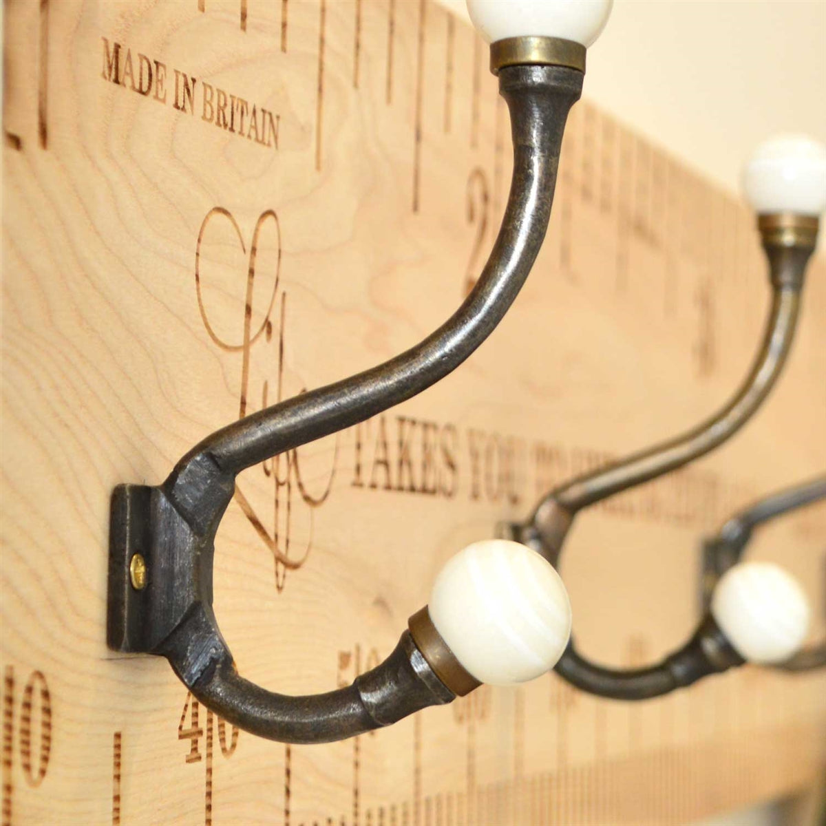 Personalised 75cm Wooden Coat Rack