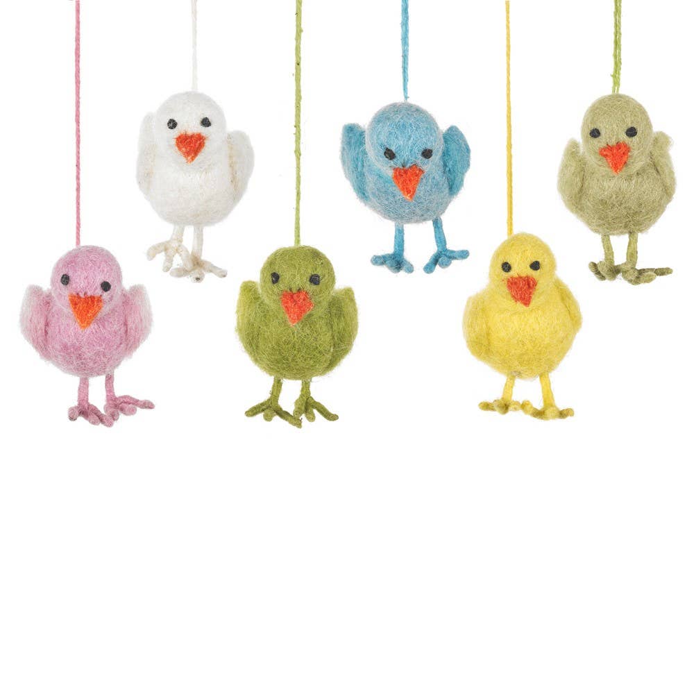 Handmade Felt Hanging Easter Chicks Decoration
