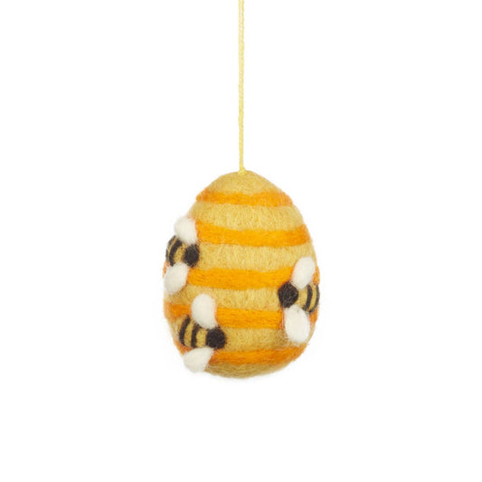 Handmade Hanging Busy Beehive Felt Biodegradable Decoration