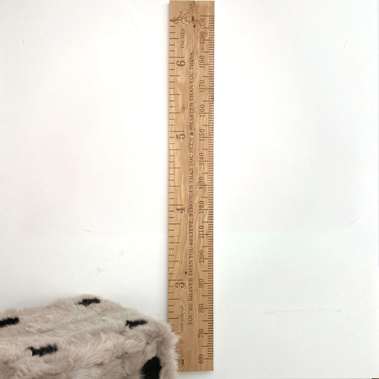 The Little Character | Solid Oak Height Chart