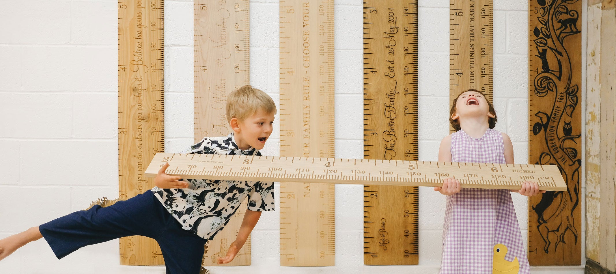Wooden Ruler Height Chart