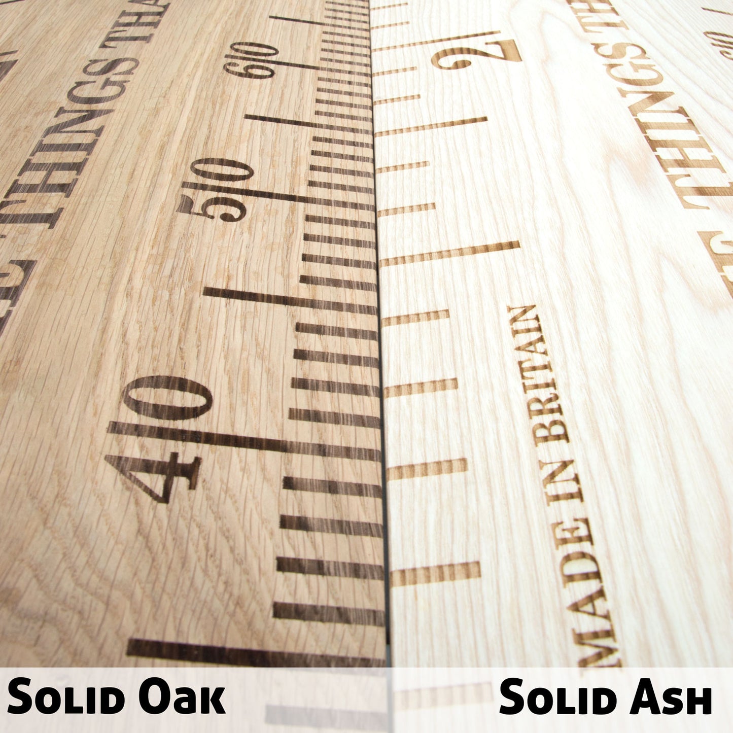 Standard Deluxe Ash Vintage Ruler Height Chart