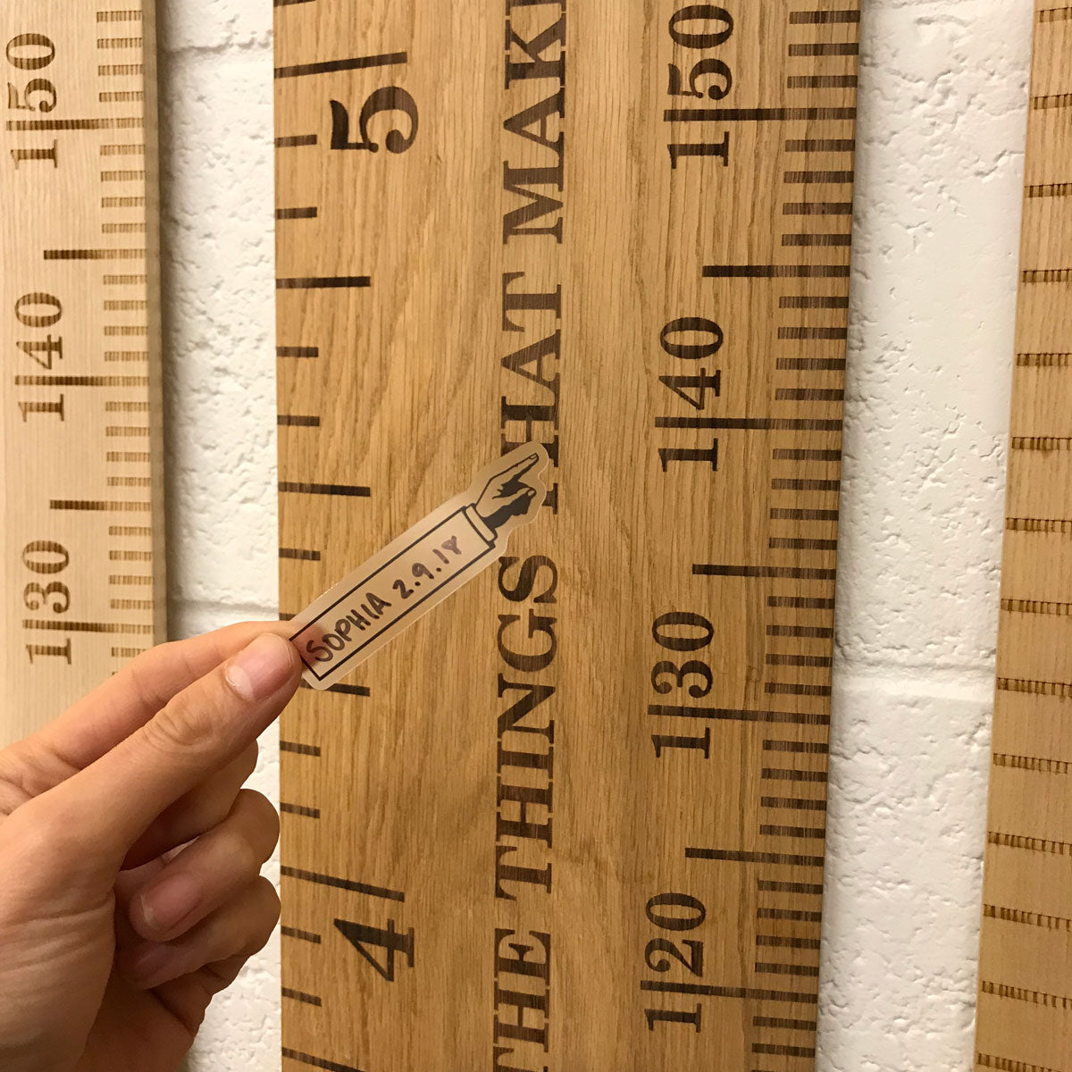 Height Markers for Height Chart ~ Victorian Hand Pointer Black