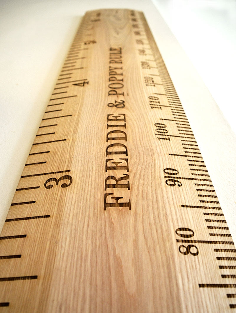Heught Ruler SuperLux Kids Wooden School Ruler Height Chart – The Wooden Height Chart Co
