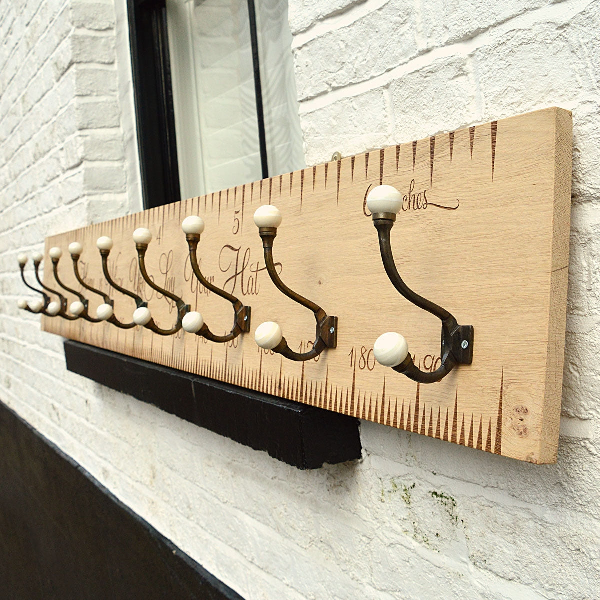 Personalised 180cm Wooden Coat Rack