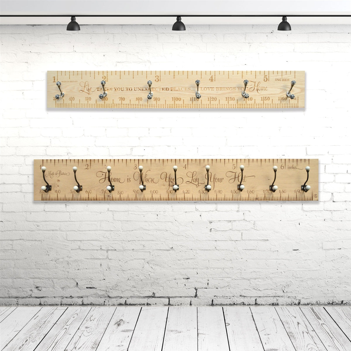 Personalised 180cm Wooden Coat Rack