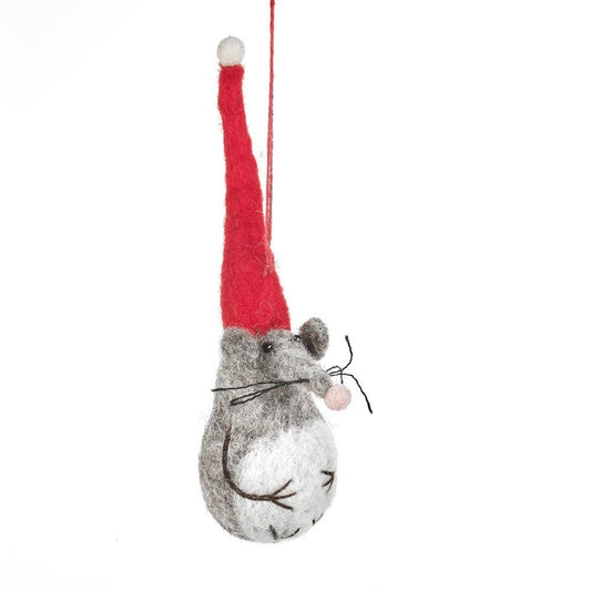 Handmade Felt Biodegradable | Christmas Little Fella | Hanging Ornaments - 4cm x 18cm